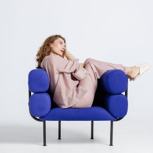 512 Cotton Silk Blend Pant, Terracotta Stripe